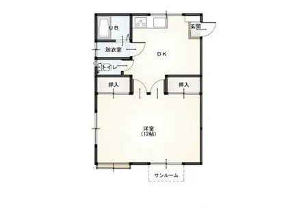 6丁目9-6 グリーンヒルハウス(1DK/2階)の間取り写真