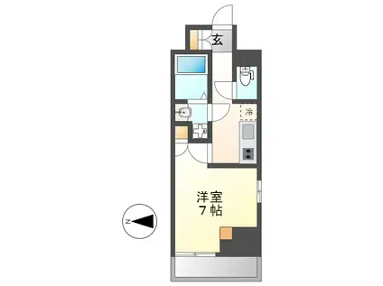 クレヴィスタ名駅南(1K/8階)の間取り写真