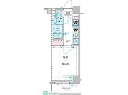 GENOVIA西川口IV(1K/7階)の間取り写真