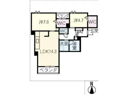 PETRA IKESHITA(2LDK/2階)の間取り写真