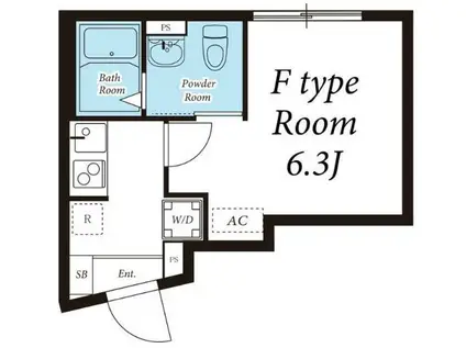 イースト東十条(1K/2階)の間取り写真