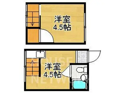 メゾン五友(1DK/2階)の間取り写真