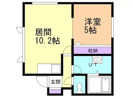 メゾン・ベリテII(1LDK/1階)の間取り写真