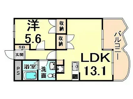 コナヴィレッジ(1LDK/4階)の間取り写真