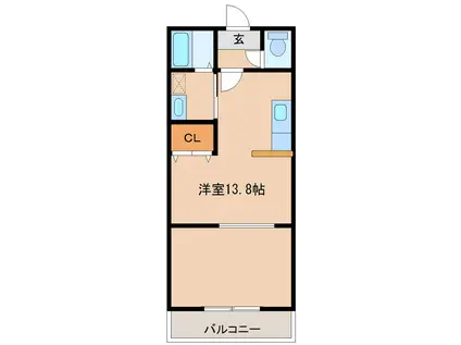 グランドスイートノガミII(1DK/1階)の間取り写真