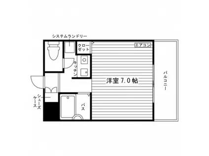 ヴィットリア・マツワ2(1K/5階)の間取り写真