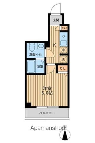 ドゥーエ東陽町(1K/2階)の間取り写真