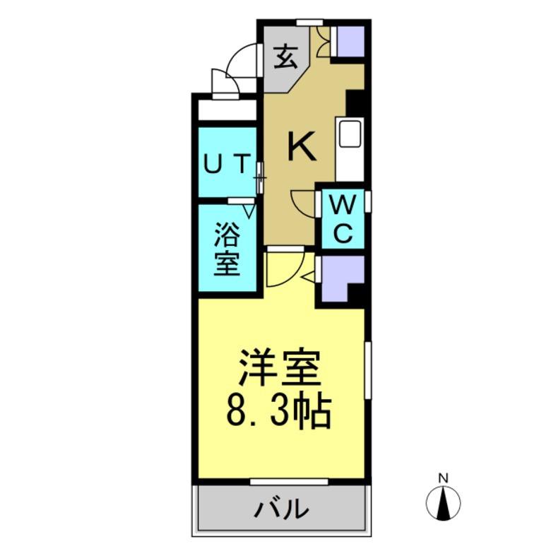 CASA LUMACA(1K/2階)の間取り写真