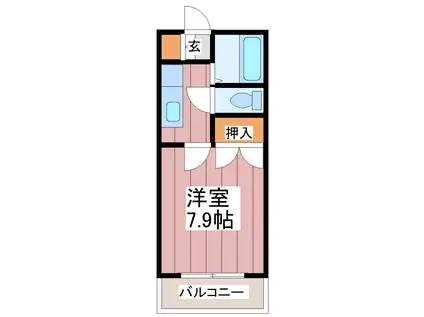 千葉コーポレーション(1K/3階)の間取り写真