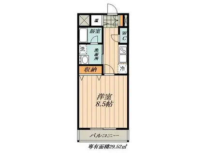 CASTLE HILLS 柳ケ瀬(1K/12階)の間取り写真