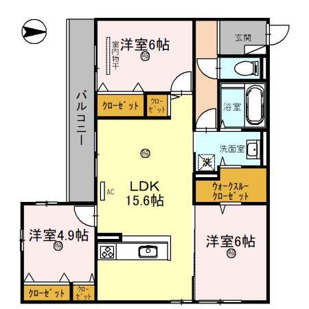 BIVIO(3LDK/3階)の間取り写真