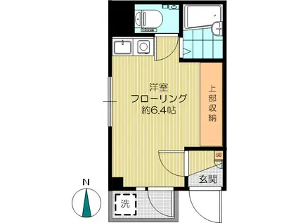グレース神楽坂(ワンルーム/2階)の間取り写真