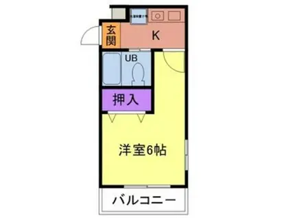 PLイースト南福岡(1K/4階)の間取り写真