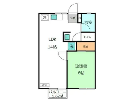 第三メゾンドラポール(1LDK/1階)の間取り写真