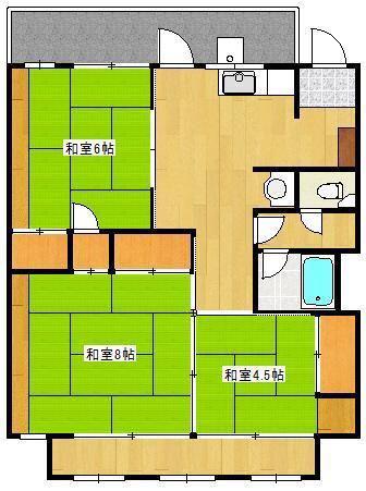 酒井ビル(3DK/4階)の間取り写真