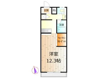 第一堂丸ハイツ(ワンルーム/2階)の間取り写真