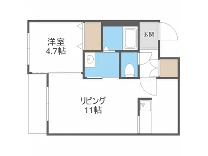ARCADIA(1LDK/2階)の間取り写真