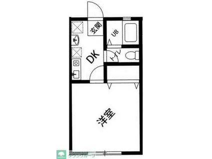 DOME-TAMA G棟(1DK/2階)の間取り写真