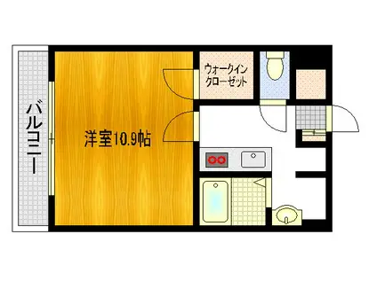 エクセレント光南(1K/4階)の間取り写真