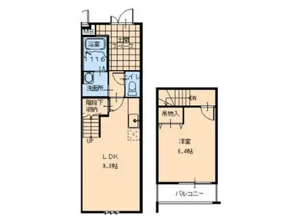 グランシールII番館(1LDK/1階)の間取り写真