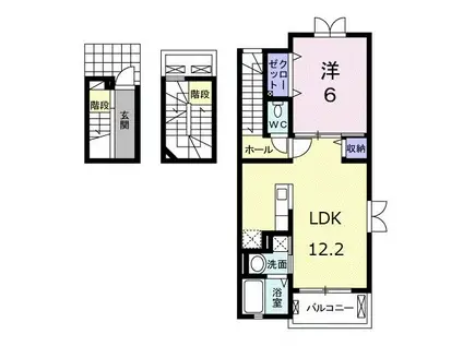 フェリーチェM(1LDK/3階)の間取り写真