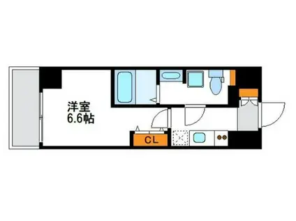 ベルシード横濱ウエストII(1K/2階)の間取り写真