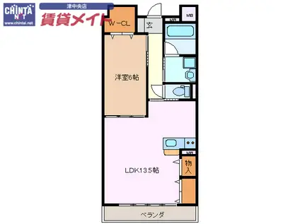 MS ARTI(1LDK/2階)の間取り写真