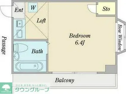 サウザンドリーフ(ワンルーム/3階)の間取り写真