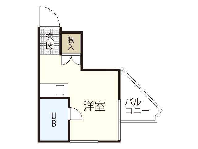 PETIT PAS三篠(ワンルーム/2階)の間取り写真