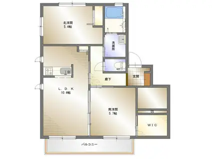 コート・イヨダ(2LDK/1階)の間取り写真