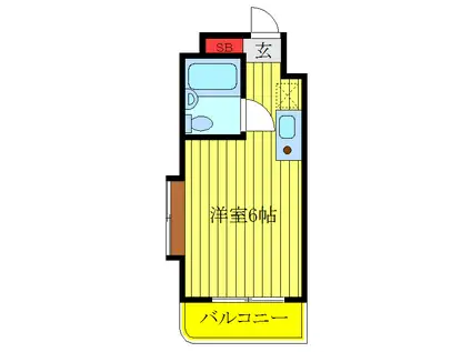 ヴィンテージ北赤羽(ワンルーム/3階)の間取り写真