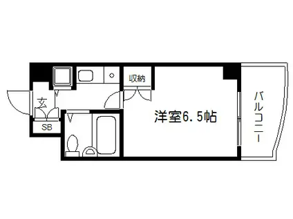 ジョイフル紫野(1K/5階)の間取り写真