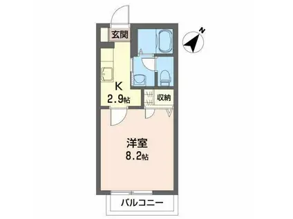 メゾンアズマA(1K/2階)の間取り写真