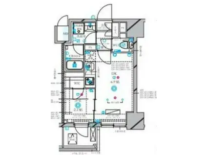 ディアレイシャス丸の内(1DK/3階)の間取り写真