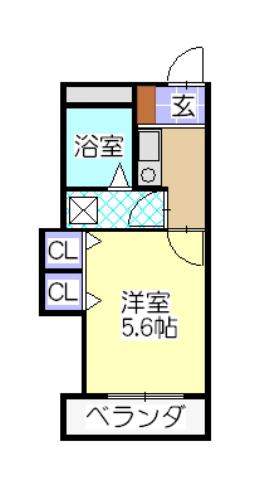 セピアパレスTAKEMI(1K/2階)の間取り写真