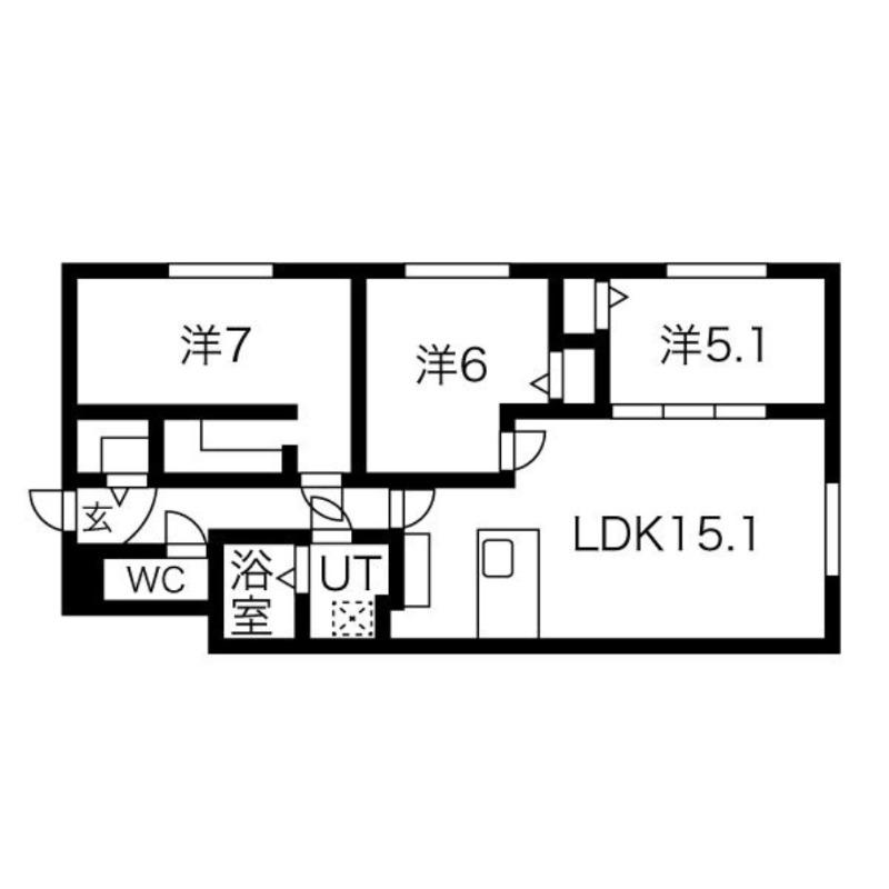 COMSAP 南17条(3LDK/4階)の間取り写真