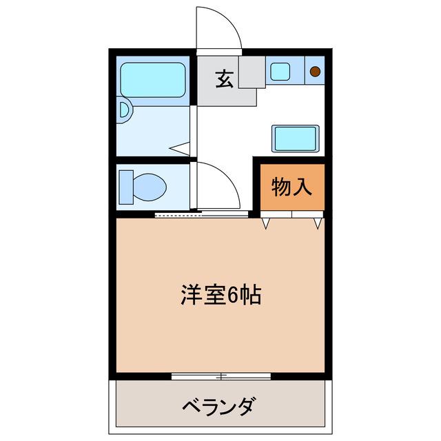 コーポALYSSUM(1K/1階)の間取り写真