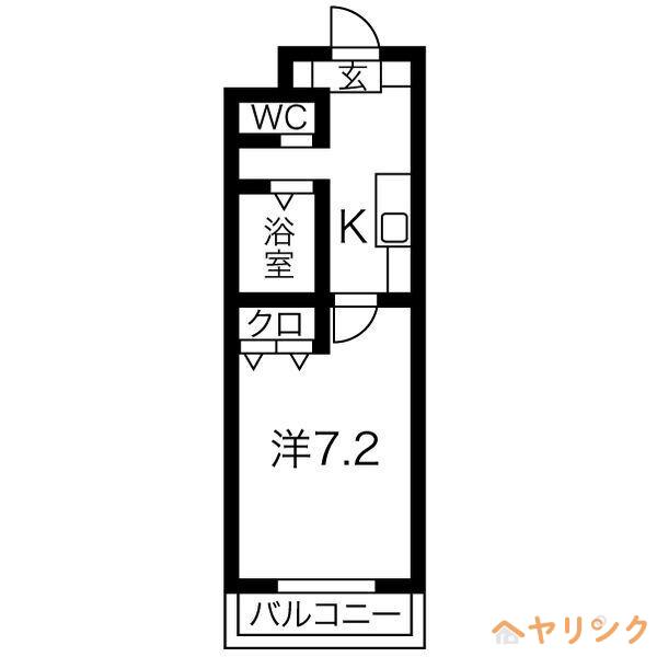 A・CITY志段味(1K/2階)の間取り写真