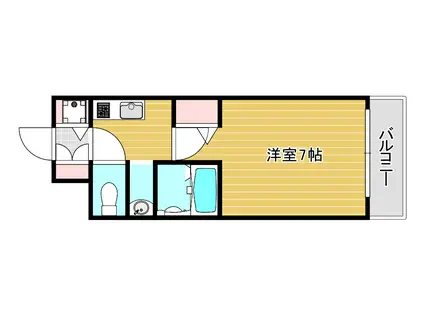 エスリードレジデンス大阪難波(1K/5階)の間取り写真