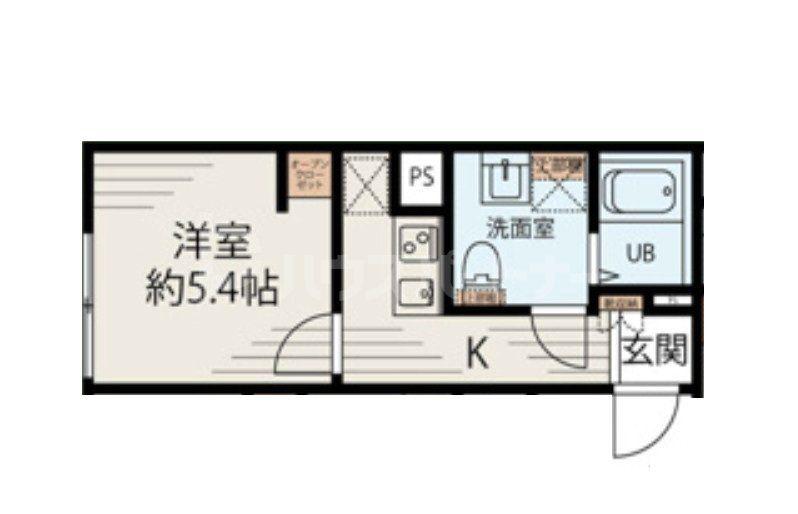 メゾンアッシュ大山(1K/1階)の間取り写真