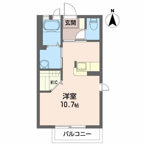 シャーメゾン ミハス(ワンルーム/2階)の間取り写真