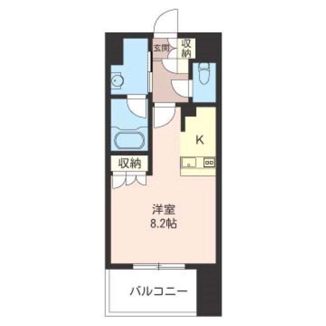オーキッドレジデンス品川(ワンルーム/2階)の間取り写真