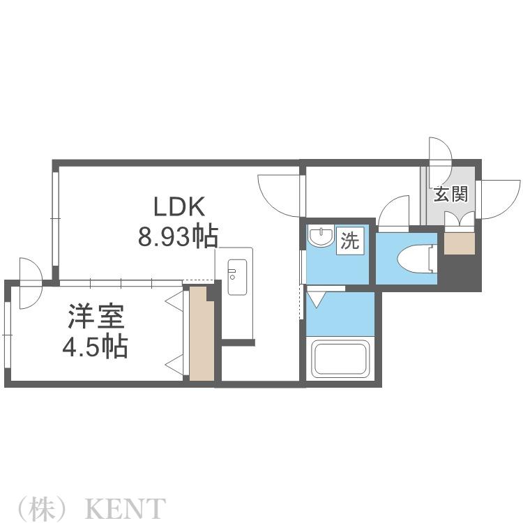RESIDENCE SHINMEI MARUYAMA(1LDK/4階)の間取り写真