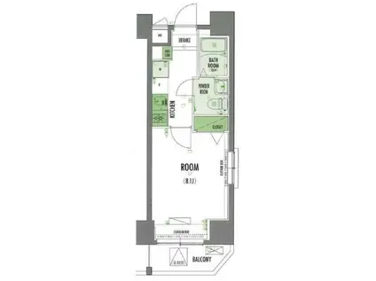 ARTESSIMO FINO(1K/8階)の間取り写真