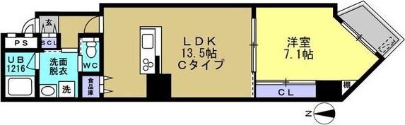 AXIA MEIEKI(1LDK/8階)の間取り写真