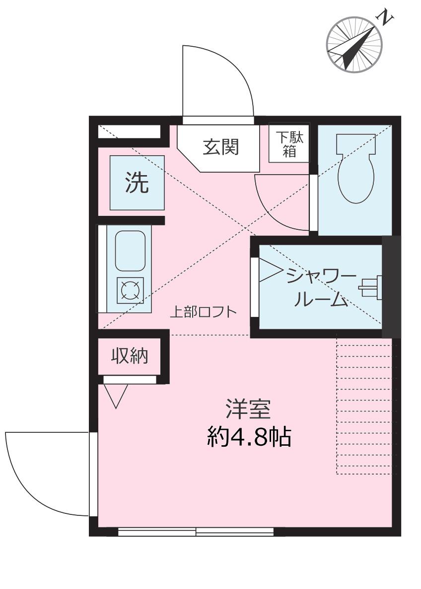 GRANDIR II(ワンルーム/2階)の間取り写真