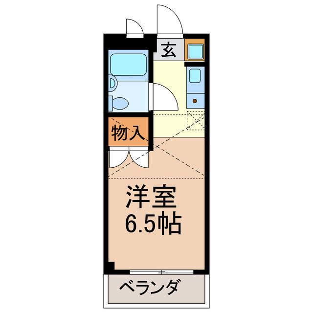 ヒルトップA(1K/2階)の間取り写真