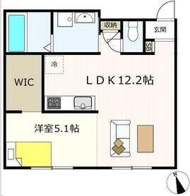 フォルテッツア城南(1LDK/1階)の間取り写真