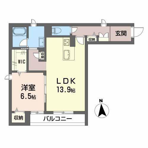 シャーメゾン ラヴニーナ セカンド(1LDK/2階)の間取り写真