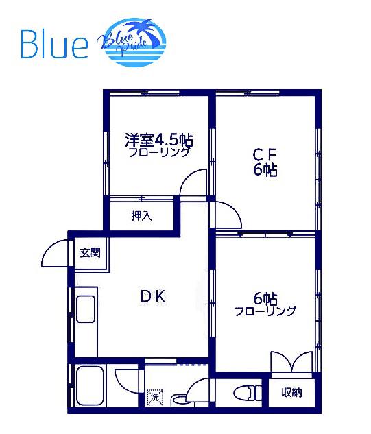栄ハイムIII(3DK/1階)の間取り写真
